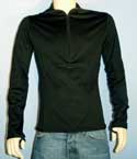Prada Mens Black 1/4 Zip High Neck Cotton Lightweight Sweatshirt