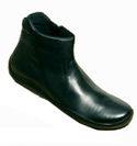 Mens Prada Soft Black Leather Ankle Boots With Red Prada Tab