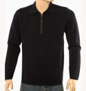 Prada Navy 1/4 Zip Wool Sweater