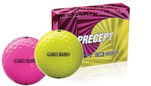 Precept LADY IQ 180 GOLF BALLS PINK and YELLOW