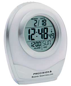 Radio Controlled 7 Colours LCD Clock