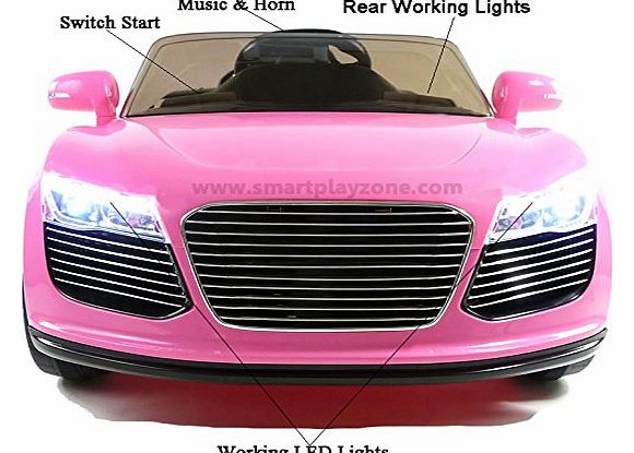 Predatour Audi Style 12v Electric Ride on Car with two speed and Remote - Pink - New