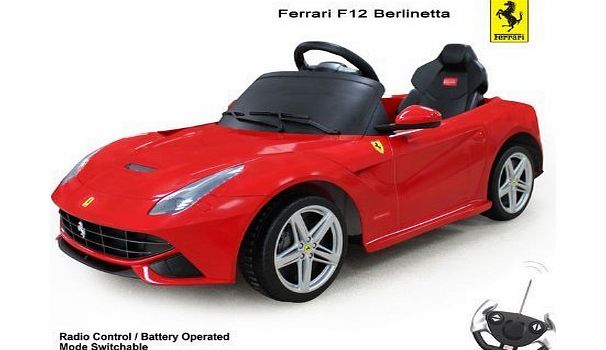 Licensed Ferrari F12 6V Electric Battery Powered Ride on Car with Remote - New
