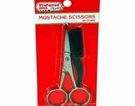 Preffered plus  Mustache Scissors With Comb For Precise Cutting amp; Shaping - 1 Ea