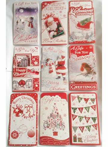 Pack Of 5 Christmas Money Wallet Gift Cards & Envelopes Adult Children Designs - 5 Traditional BGC 38320