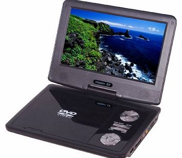 AV SB-D807 7-inch Multiregion Swivel Portable DVD Player with USB and Card Slot