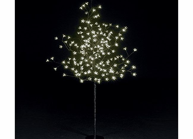 Premier Cherry LED Christmas Twig Tree - White