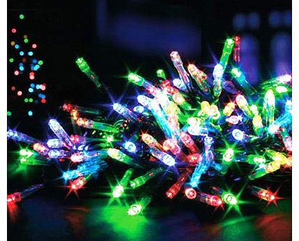 100 Multi Coloured LED Battery Operated Christmas Lights