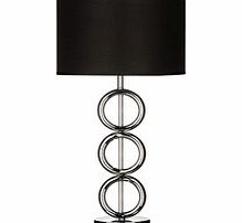 Premier Housewares Black and chrome table lamp