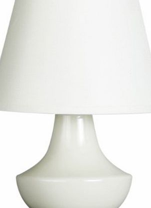 Premier Housewares Ceramic Bedside Lamp, Set of 2, Cream