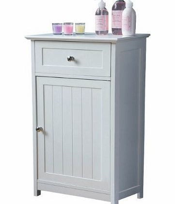 Premier Housewares White Bathroom/Bedroom Storage/Cupboard Drawer Cabinet
