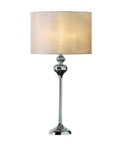 Premium Large Chrome Silk Table Lamp