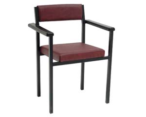 premium vinyl stacking chair with arms