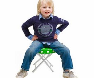 Present Time Dots Stool Green 30 x 30 x 32cm