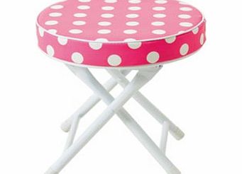 Present Time Dots Stool Pink 30 x 30 x 32cm