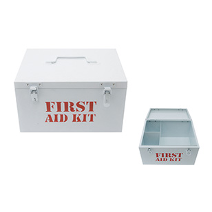 Present Time White First Aid Kit Storage Box With Separate