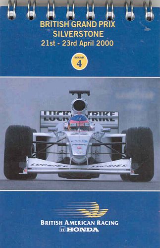 BAR Fact Notebook Silverstone 2000