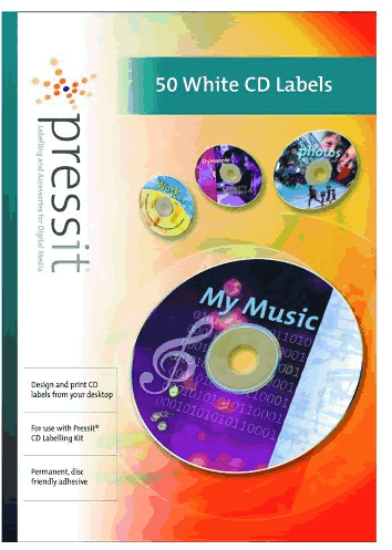 A4 Blank White CD Label (50)
