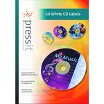 PRESSIT A4 Blank White CD Labels (50)