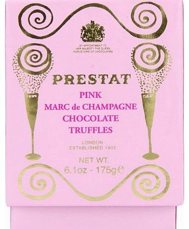 Pink Marc De Champagne Truffles Dusted with Icing Sugar 175 g
