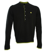 Black and Lime 1/4 Button Fastening