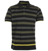 Black Stripe Pique Polo Shirt