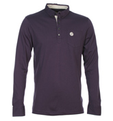Blueberry and Cream Jersey Polo Shirt