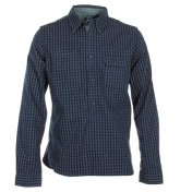 Navy and White Check Over-Shirt