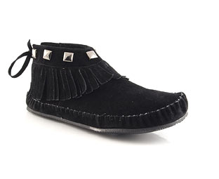 Priceless Ankle Boot With Fringe Trim