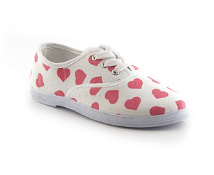 Canvas Pump With Heart Print - Infant