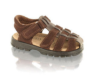 Priceless Chipmunk Leather Sandal With Stitch Detail