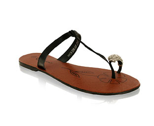 Priceless Fab Toe Loop Sandal With Jewelled Detail