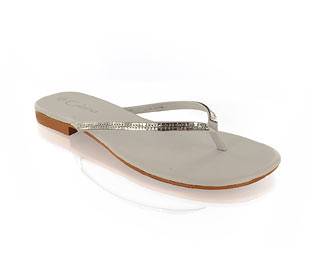 Fab Toe Post Sandal With Mirrored Detail