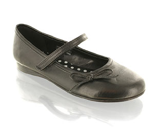 Priceless Fab Velcro Bar Ballerina Shoe With Bow Detail
