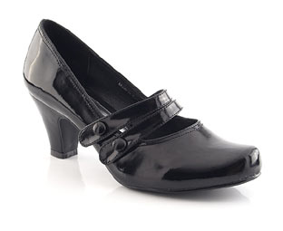 Priceless Patent Court Shoe With Button Detail - Junior