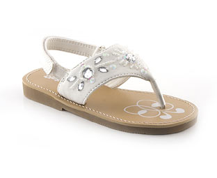 Priceless Toe Post Sandal With Sequin Trim - Infant