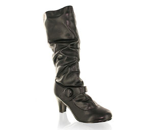 Priceless Trendy High Leg Boot With Button Trim