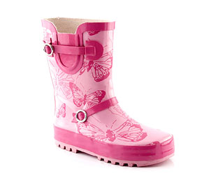 Welington Boot With Butterfly Design - Nursery