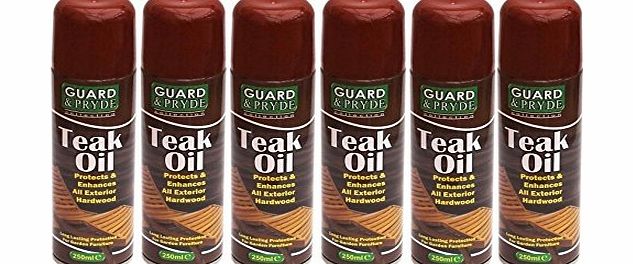 6 x Teak Oil Exterior Hardwood / Softwood Garden Furniture Spray Can Bottle New