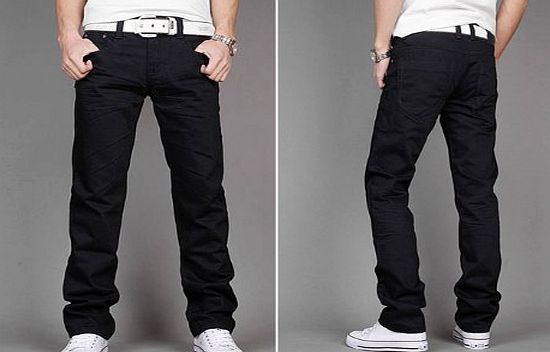 PRIME Mens Jeans Black Collection Trouser pants All Sizes (28 x Regular)