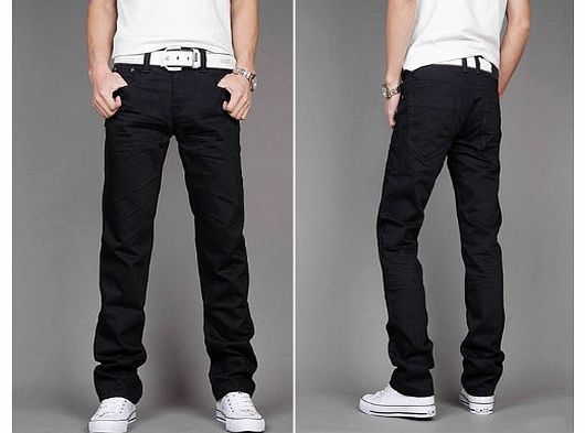 PRIME Mens Jeans Black Collection Trouser pants All Sizes (30 x Regular)