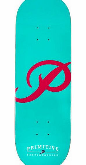 Primitive Classic P Teal Skateboard Deck - 8.25