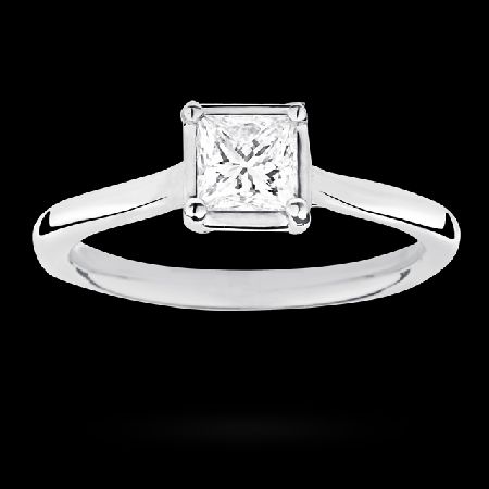 PRINCESS cut 0.50 carat solitaire diamond ring,