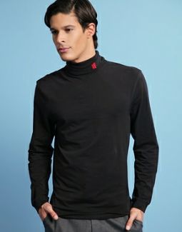 Pringle Golf CAM ROLL NECK COTTON ELASTANE LONG SLEEVE Black / Small