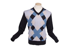 Pringle Golf Norris V-Neck Argyle Merino Jumper