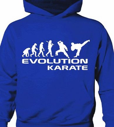 Print4U Evolution Of Karate Martial Arts Funny Kids Hoodie Birthday Gift 7-8 Blue