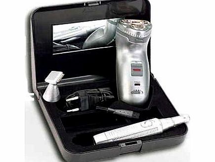 Pritech MENS SHAVER ROTARY SET 3 IN 1 WITH HAIR amp; NOSE TRIMMER MANS ELECTRIC RAZOR NEW