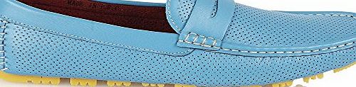 Private Brand Mens Driving Shoes Loafers Moccasins Designer Casual Boys Slip On Shoes, [Sky Blue], [UK 10 / EU 44]
