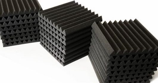 Pro Acoustic Foam 12`` AFW305 24 Tile Pack Studio Sound Treatment Tiles