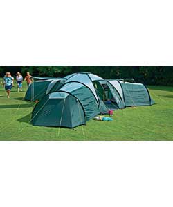 pro Action Canberra 9 Person 3 Room Tent